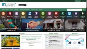 Screenshot van Inlivin met de online gids, artikelen en bezoekersreviews